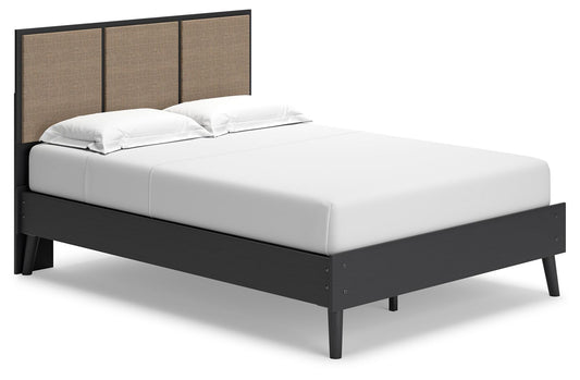 Charlang - Black / Gray - Full Panel Platform Bed