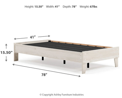 Socalle - Light Natural - Twin Platform Bed