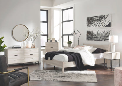 Socalle - Natural - Queen Panel Platform Bed