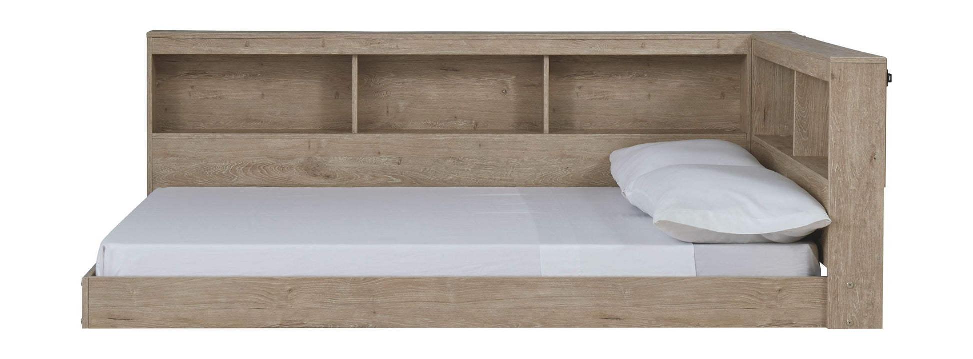 Oliah - Natural - Twin Bookcase Storage Bed  2