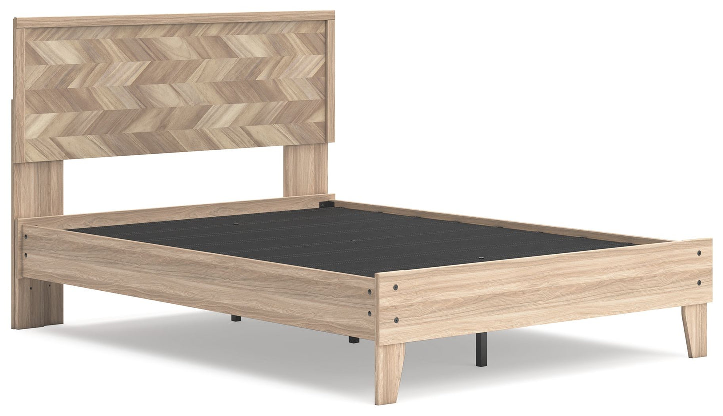 Battelle - Tan - Full Panel Platform Bed