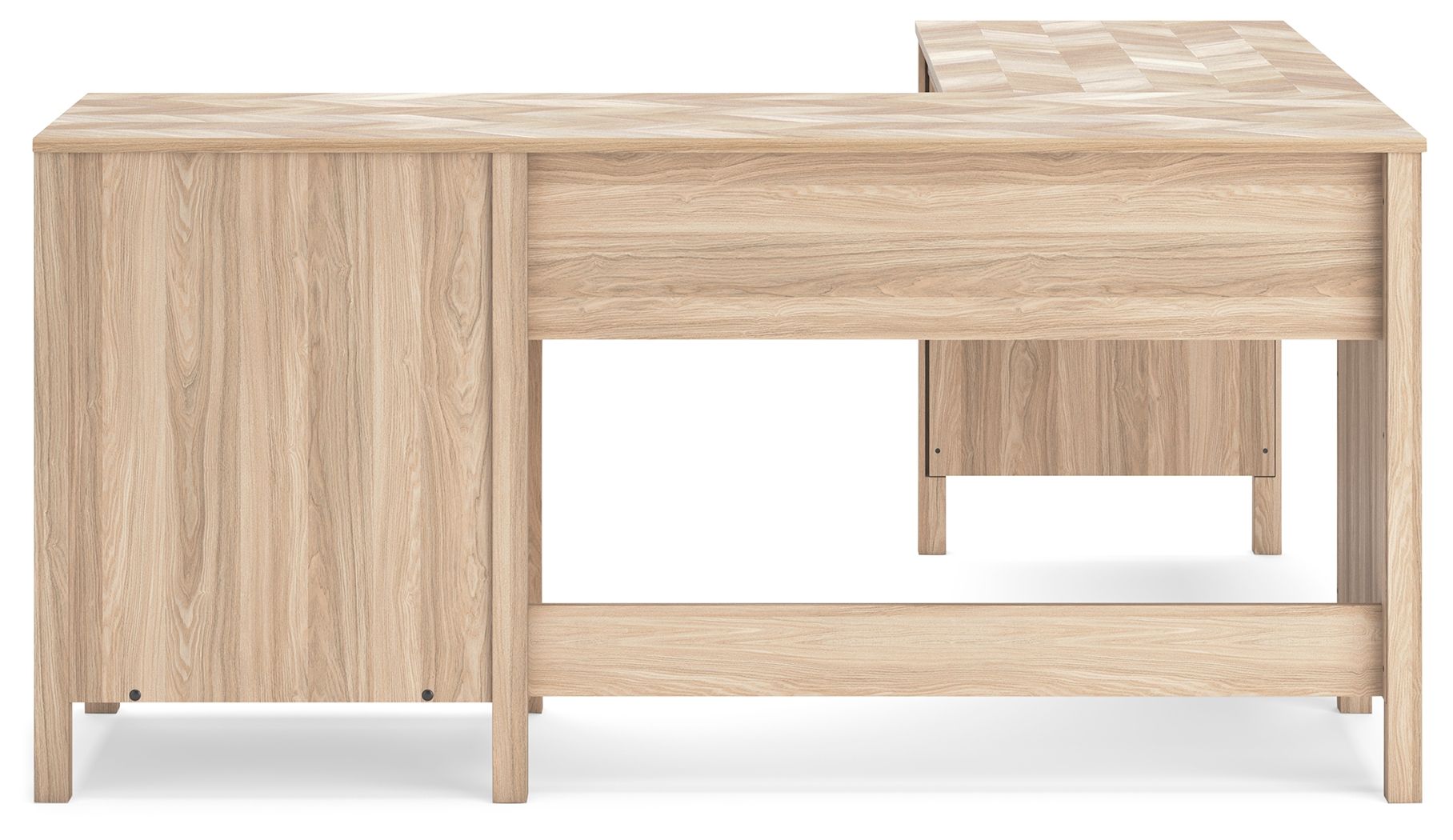 Battelle Tan 60 Home Office Desk With Return Furniture Warehouse Ohio