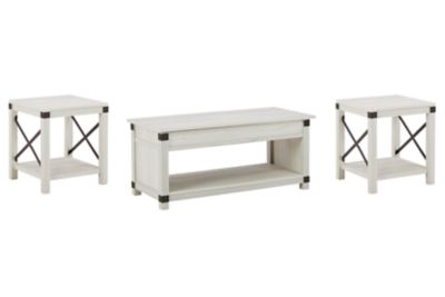 Bayflynn - Whitewash - 3 Pc. - Coffee Table, 2 End Tables