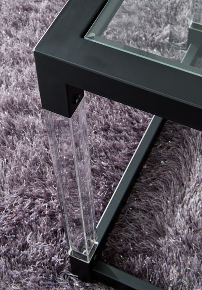 Nallynx - Metallic Gray - Square End Table