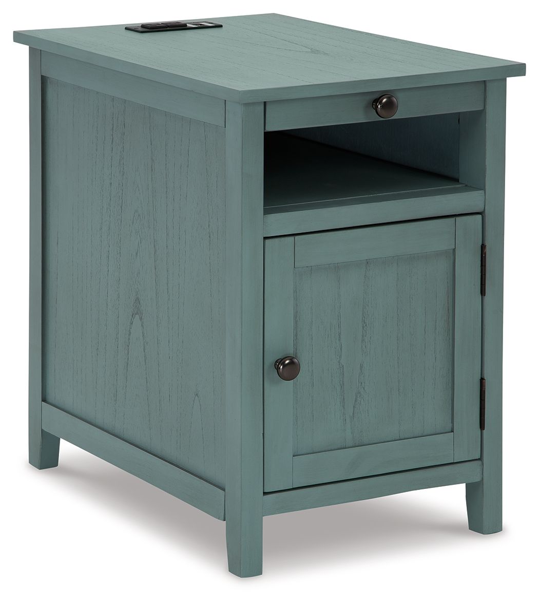 Treytown - Teal - Chair Side End Table
