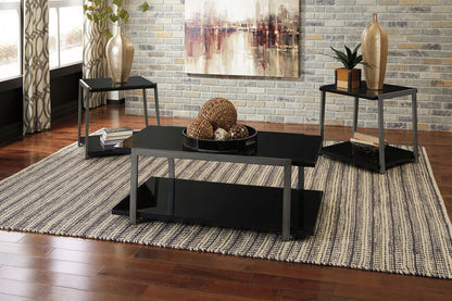 Rollynx - Black - Occasional Table Set (Set of 3)