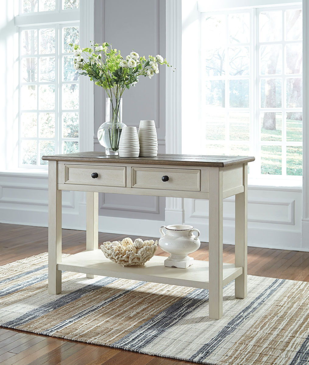 Bolanburg - White / Brown / Beige - Sofa Table