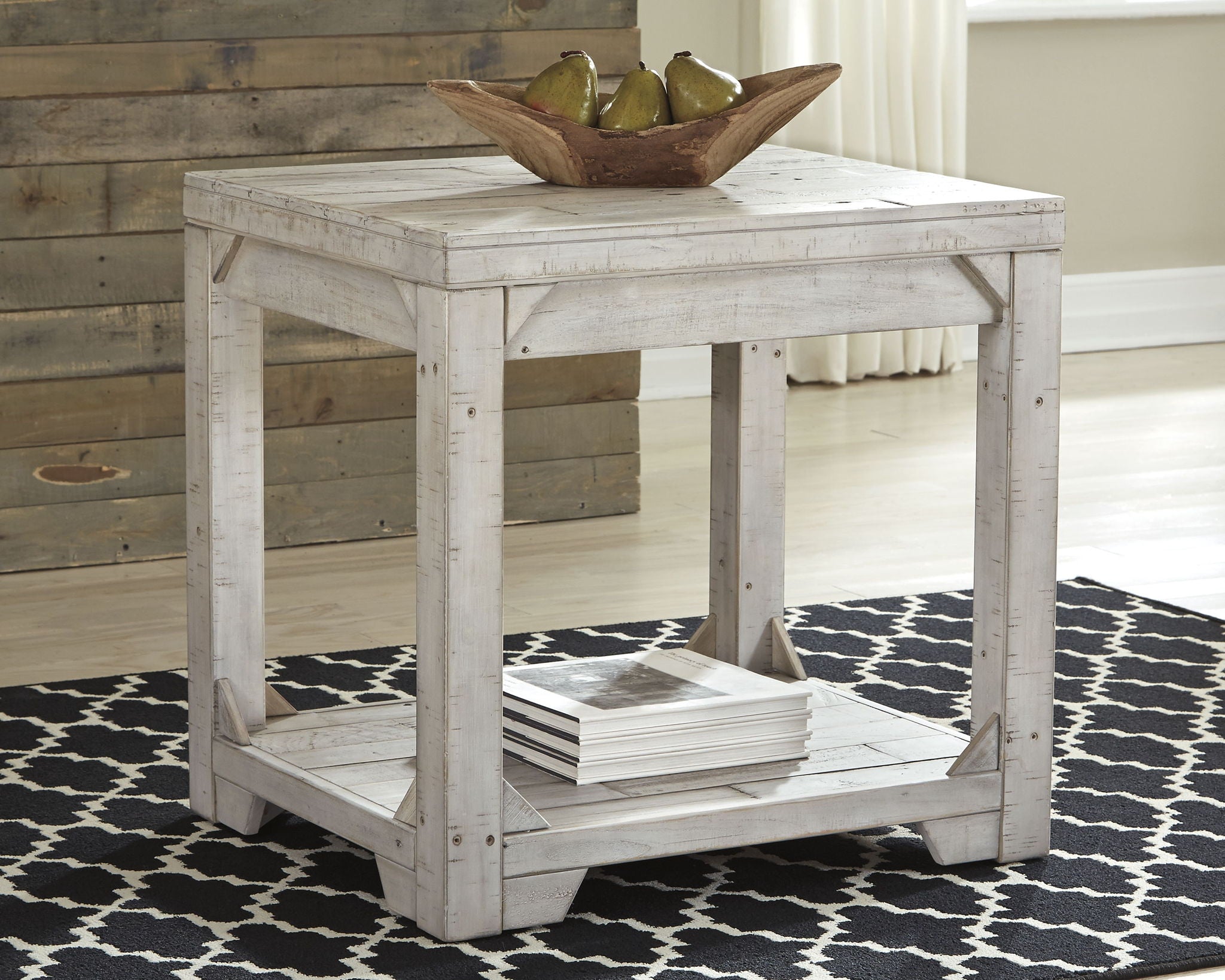 Whitewash side table discount