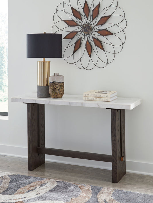 Burkhaus - White/dark Brown - Sofa Table