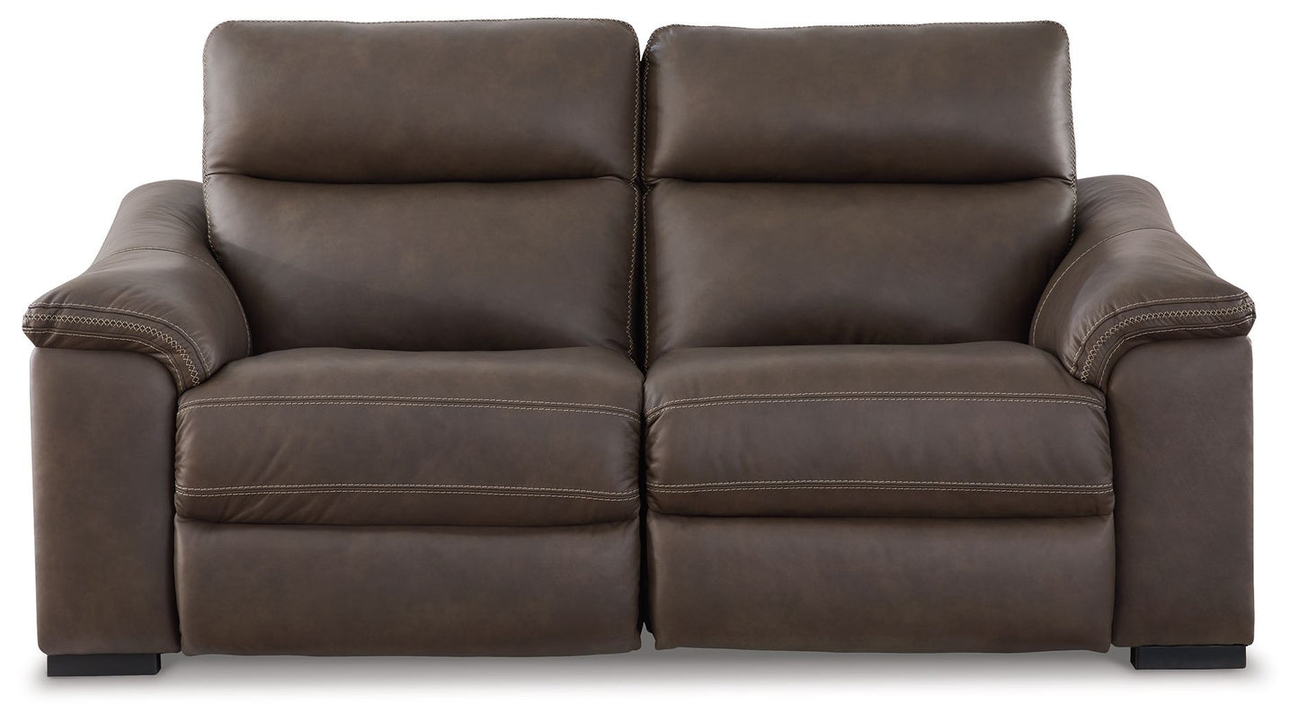 Salvatore - Chocolate - Power Reclining Loveseat 2 Pc Sectional