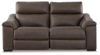 Salvatore - Chocolate - Power Reclining Loveseat 2 Pc Sectional