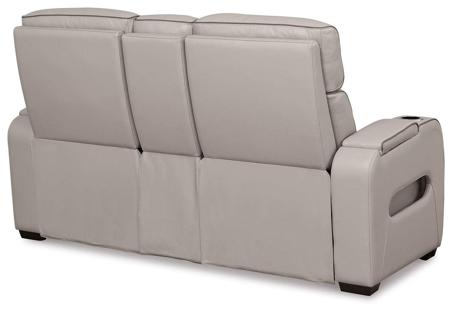 Boyington - Gray - Power Reclining Loveseat With Console/Adj Hdrst