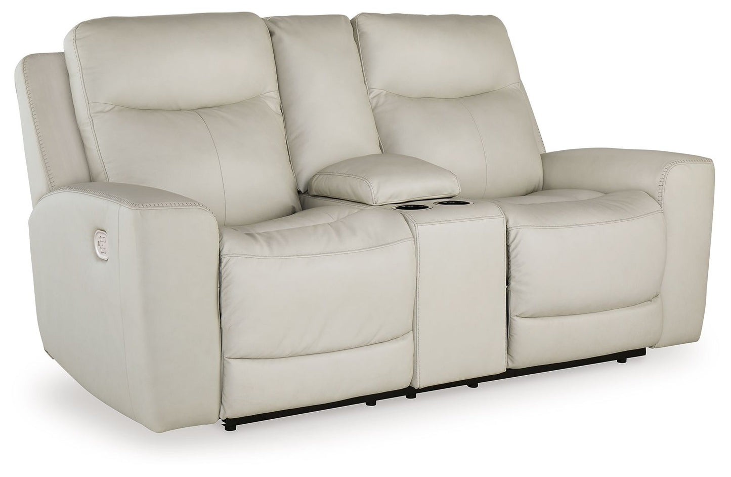 Mindanao - Coconut - Power Reclining Loveseat With Console / Adj Hdrst