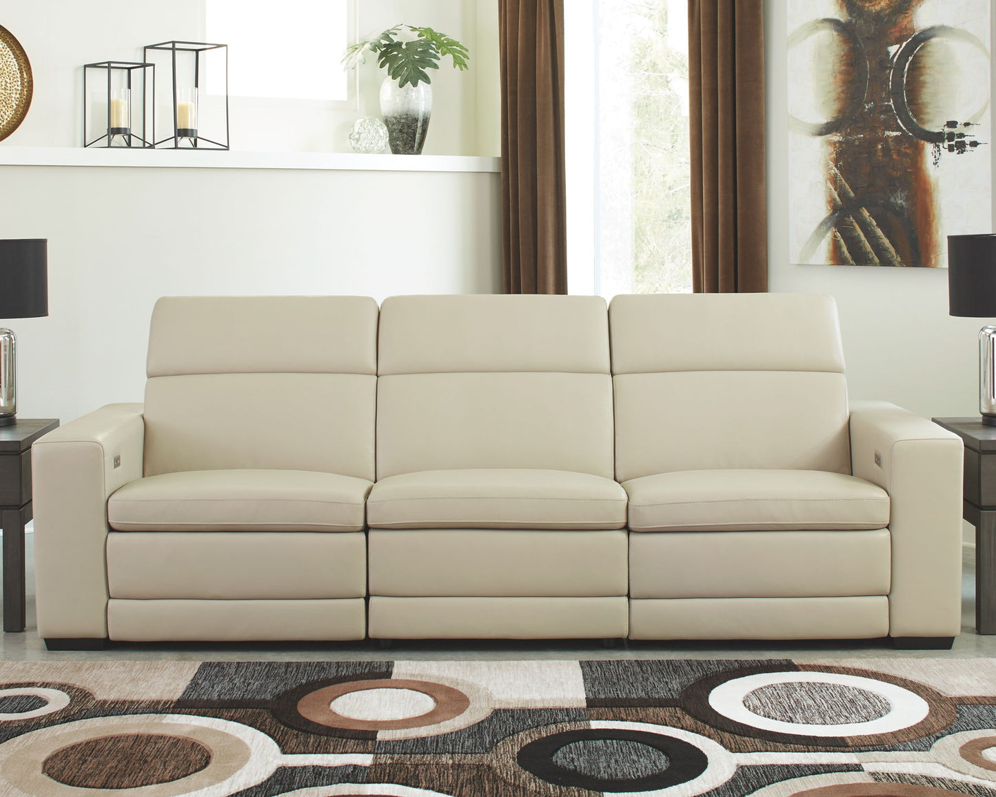 Texline - Sand - Power Reclining Sofa