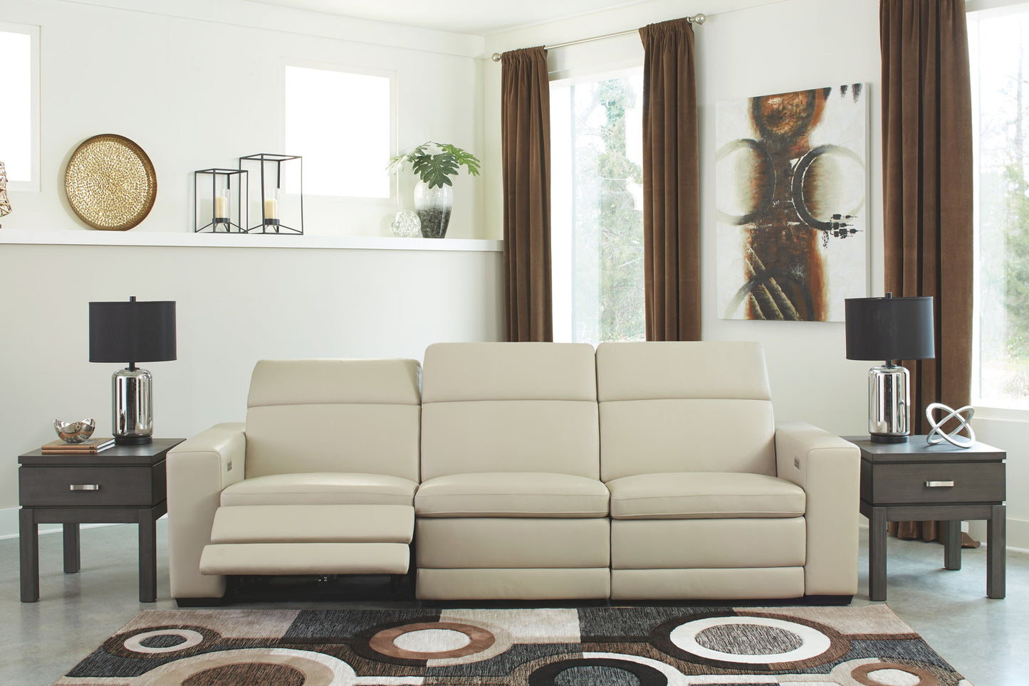 Texline - Sand - Power Reclining Sofa