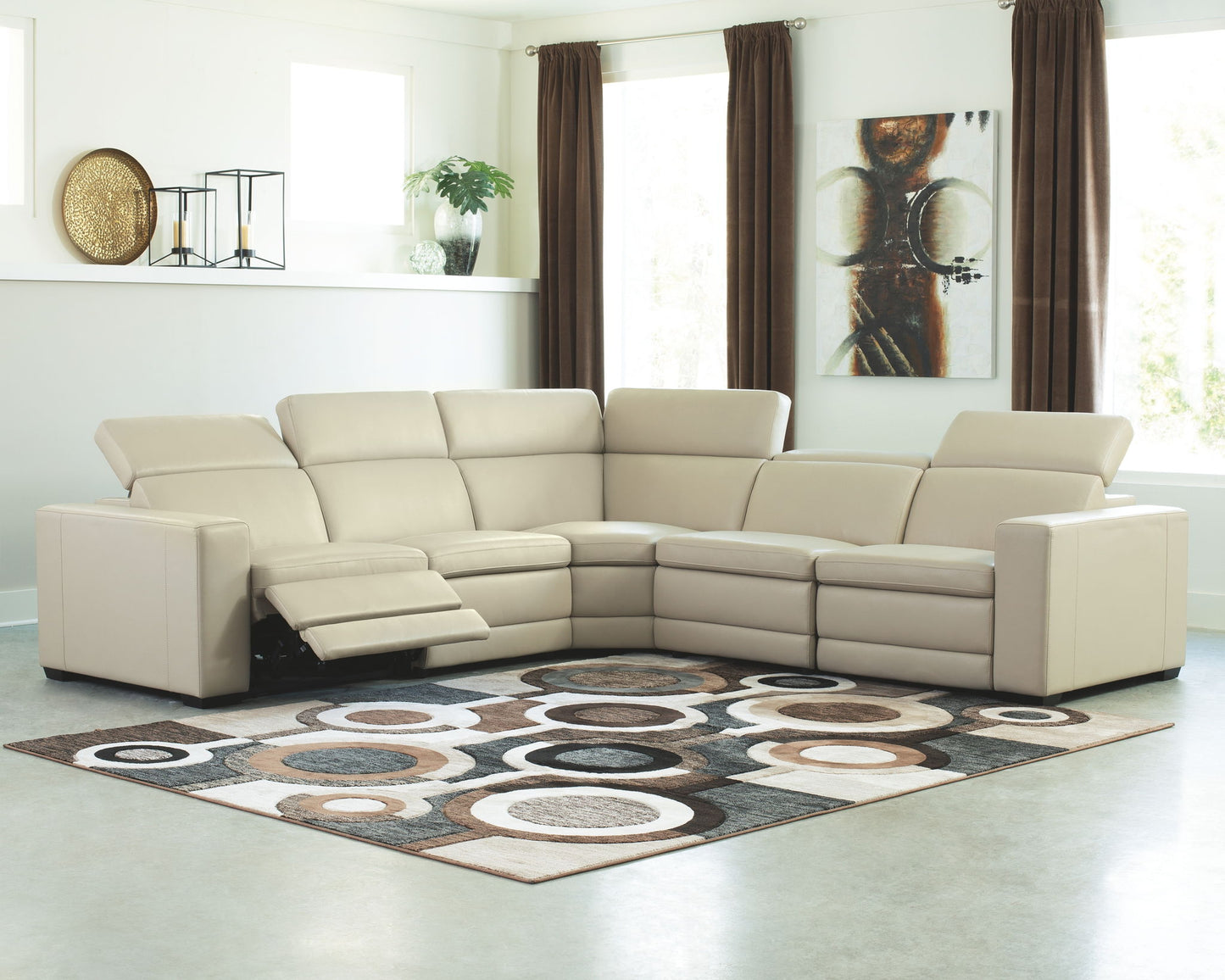 Texline - Sand - Power Reclining Sectional