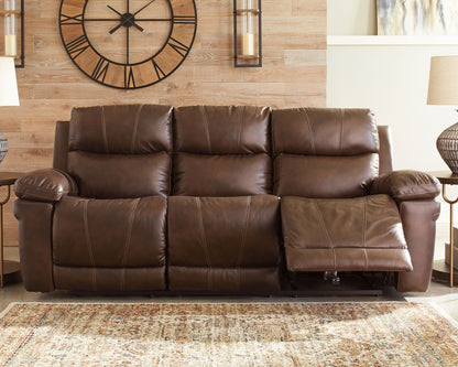 Edmar - Chocolate - Pwr Rec Sofa With Adj Headrest