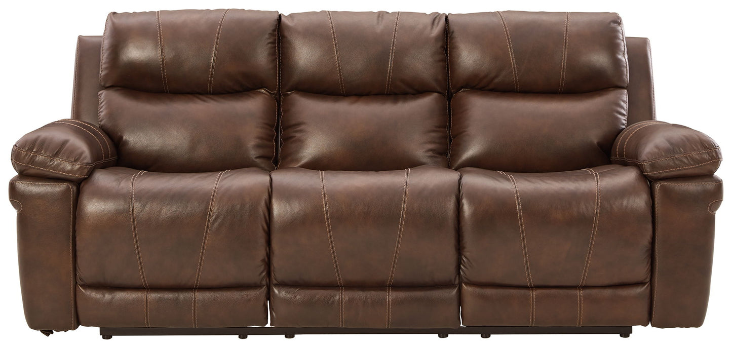 Edmar - Chocolate - Pwr Rec Sofa With Adj Headrest