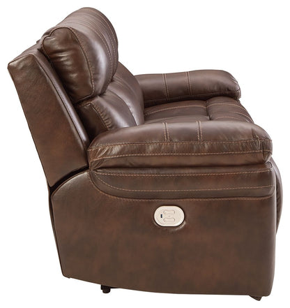 Edmar - Chocolate - Pwr Rec Sofa With Adj Headrest