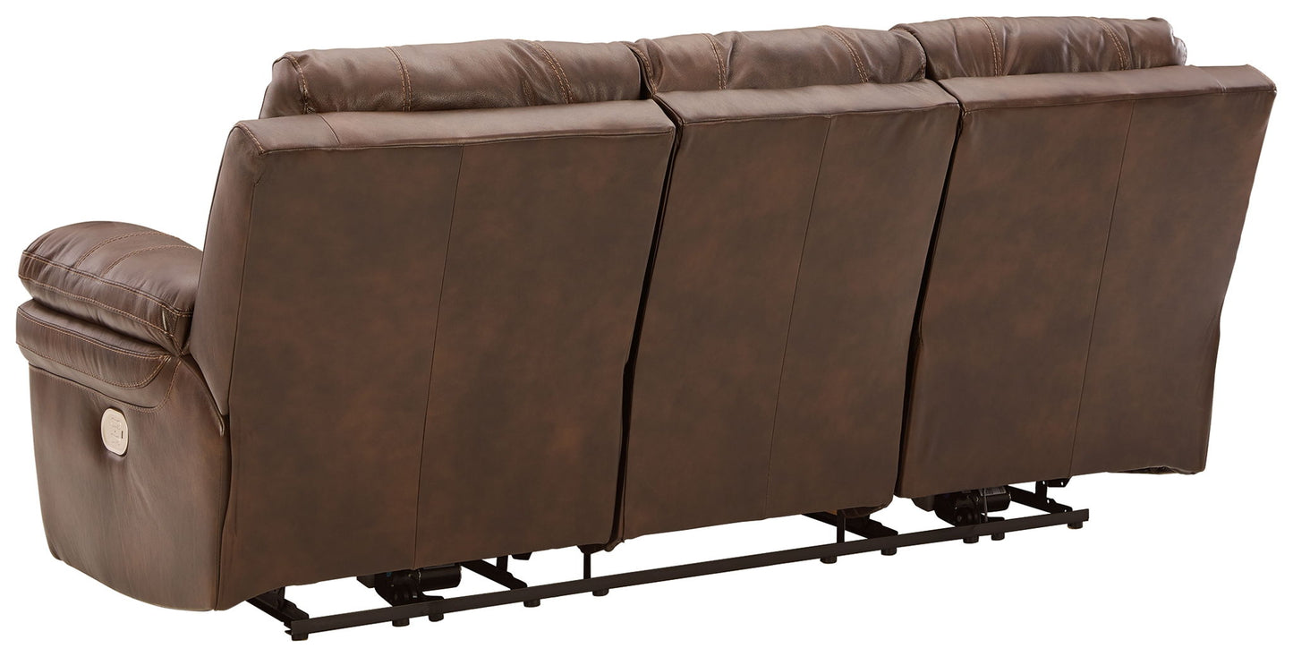 Edmar - Chocolate - Pwr Rec Sofa With Adj Headrest