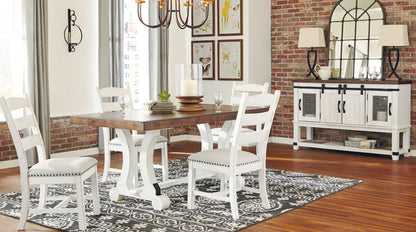 Valebeck - Beige / White - Dining Uph Side Chair (Set of 2)