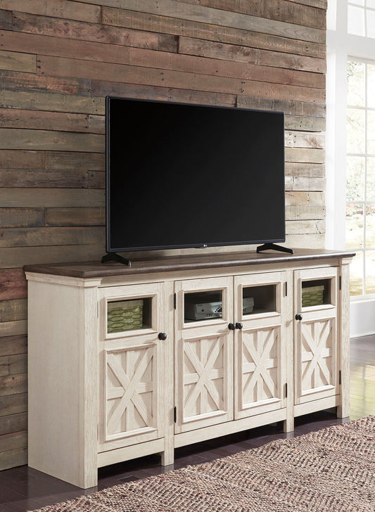 Bolanburg - White / Brown / Beige - Extra Large TV Stand