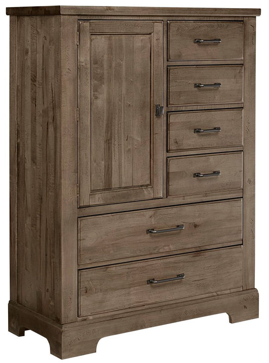 Cool Rustic - 6-Drawers Standing Chest - Stone Grey