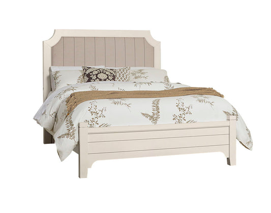 Bungalow - King Upholstered Bed - Lattice (Soft White)