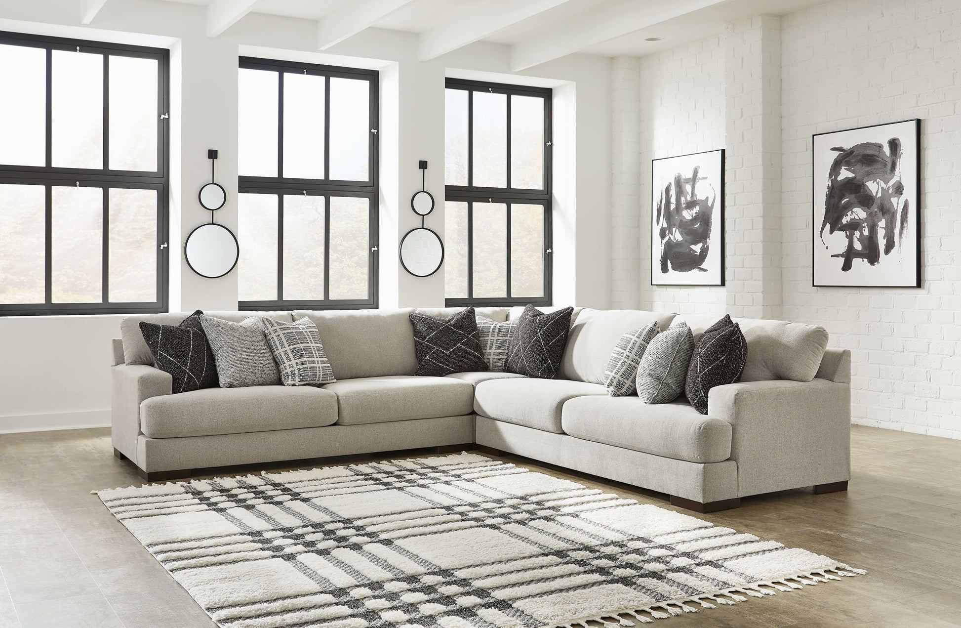 Artsie - Ash - Corner Sofa 3 Pc Sectional