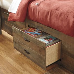 Trinell - Brown - Twin Bookcase Bed with Under Bed Storage 1