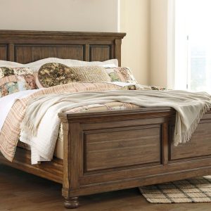 Flynnter - Medium Brown - Queen Panel Bed