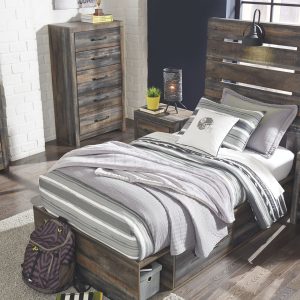 Drystan - Multi - Twin Panel Bed with Storage 1