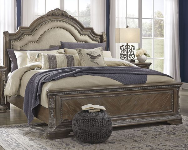Charmond - Brown - California King Upholstered Sleigh Bed