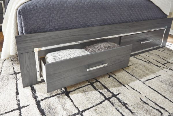 Lodanna - Gray - Full Panel Bed with Storage 1