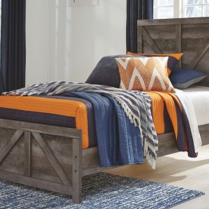 Wynnlow - Gray - Twin Crossbuck Panel Bed