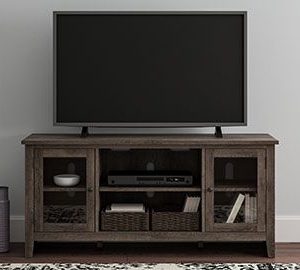 Arlenbry - Gray - LG TV Stand w/Fireplace Option