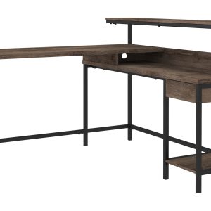 Arlenbry - Gray - L-Desk with Storage