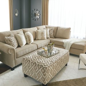 Dovemont - Putty - Oversized Accent Ottoman 1