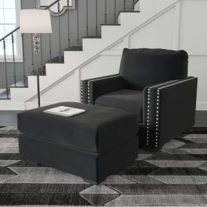 Gleston – Onyx – 2 Pc. – Chair, Ottoman