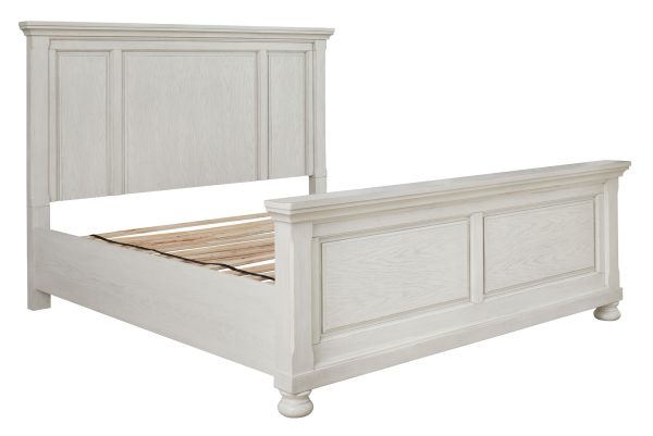 Robbinsdale - Antique White - King Panel Bed 2
