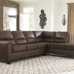 Navi - Chestnut - Sleeper Sectional with Chaise