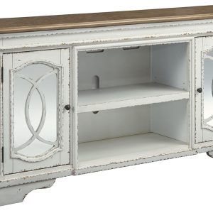Realyn - Chipped White - XL TV Stand w/Fireplace Option