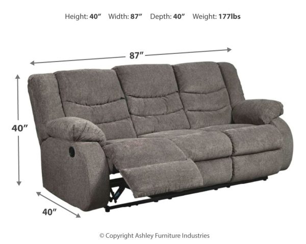 Tulen - Gray - Reclining Sofa 3
