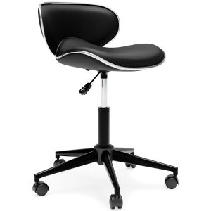 Beauenali - Black - Home Office Desk Chair, Contoured Shape
