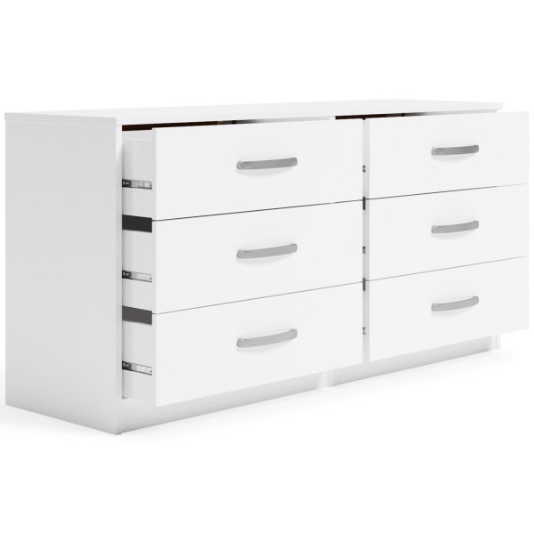 Flannia - White - Six Drawer Dresser - 29'' Height -2