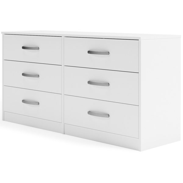 Flannia - White - Six Drawer Dresser - 29'' Height -4