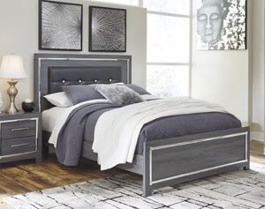 Lodanna - Gray - Queen Panel Bed With Roll Slats