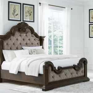 Maylee - Dark Brown - California King Upholstered Bed - 1