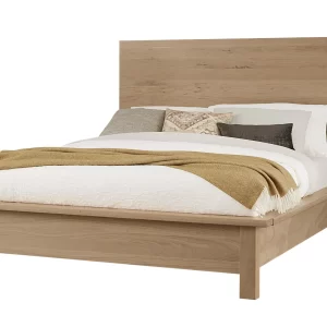 Crafted Cherry - Ben's King Plank Bed With Terrace Footboard - Bleached Cherry