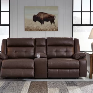 Punch Up - Walnut - 3-Piece Power Reclining Sectional - 1
